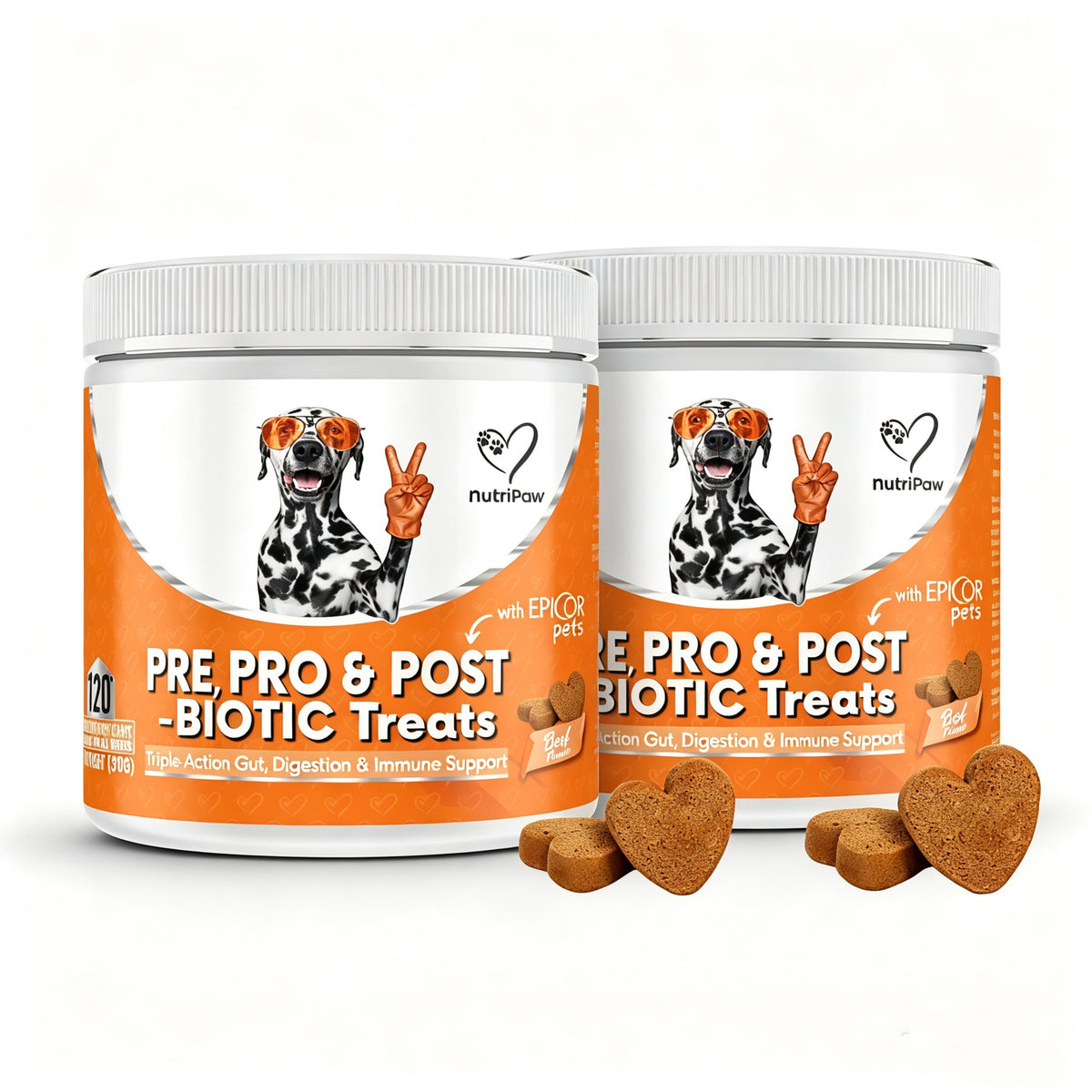 NutriPaw PRE PRO& POST-BIOTIC Treats 120 tasty chews